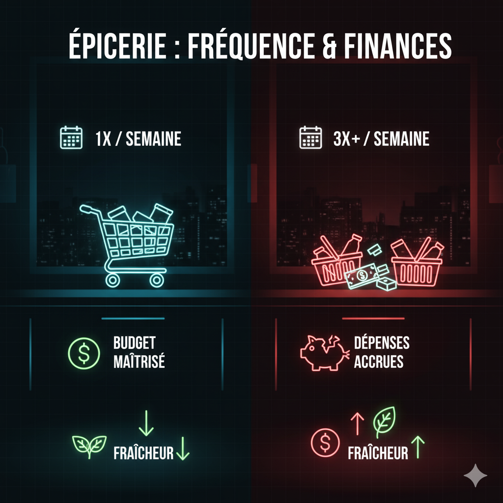 La fréquence de l’épicerie
