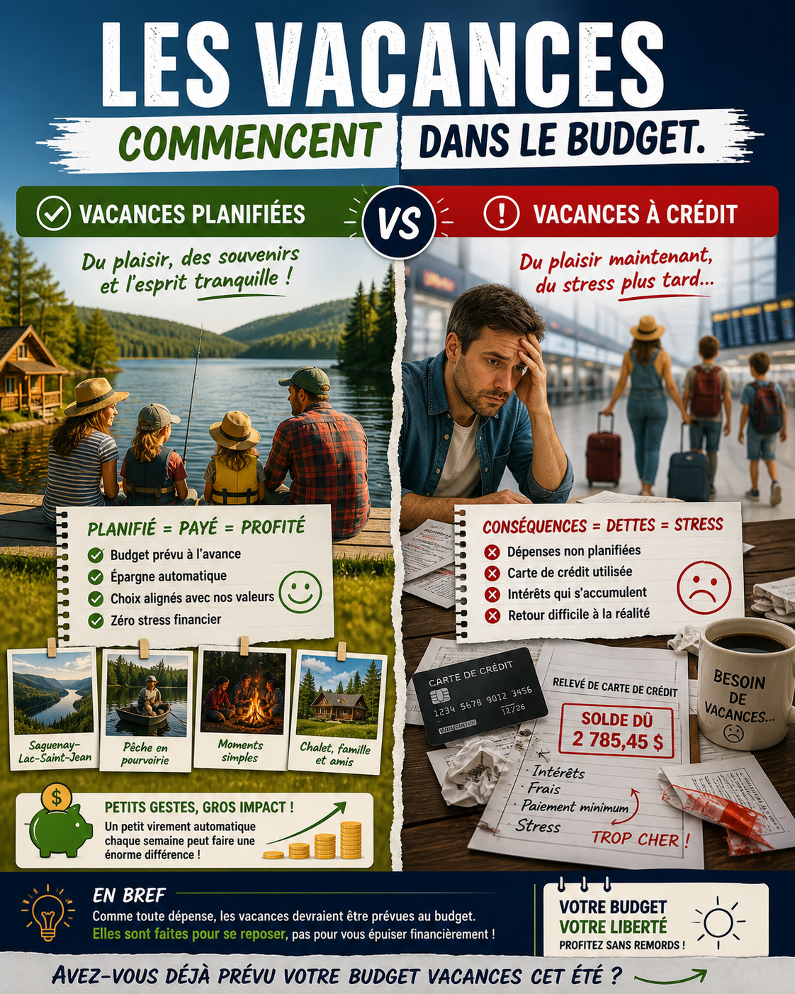 La planification des vacances