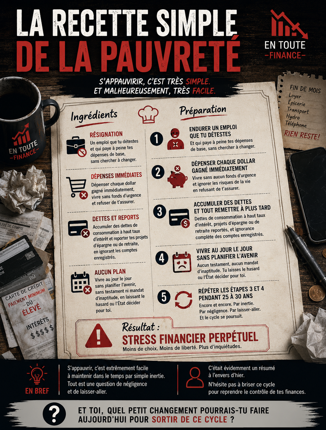 La recette simple de la pauvreté