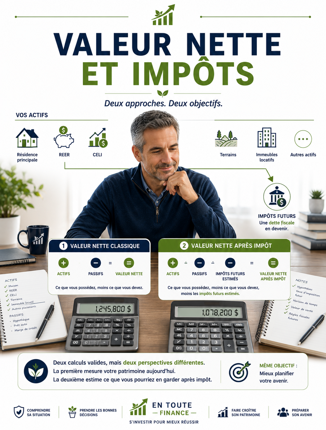 Valeur nette et placements imposables