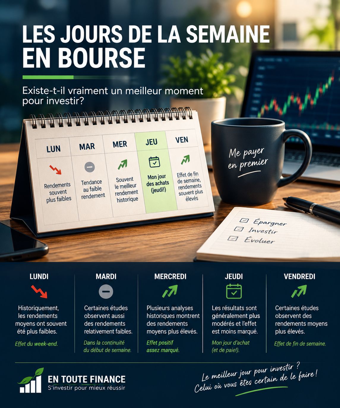 Les jours de la semaine en Bourse